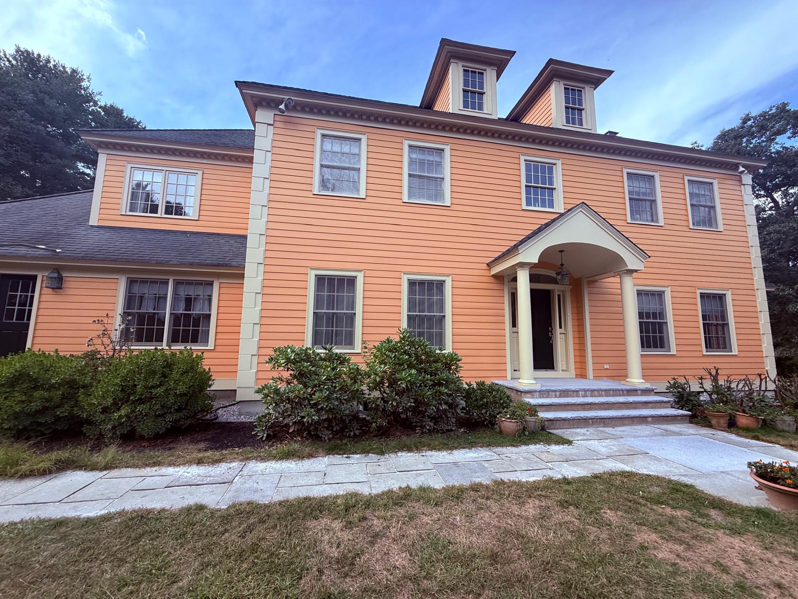 Exterior repaint of a Massachusetts colonial home by Loyalty Painting